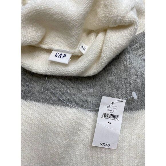 ‎GAP Turtleneck Stripe Sweater Top XS NEW - Picture 9 of 9